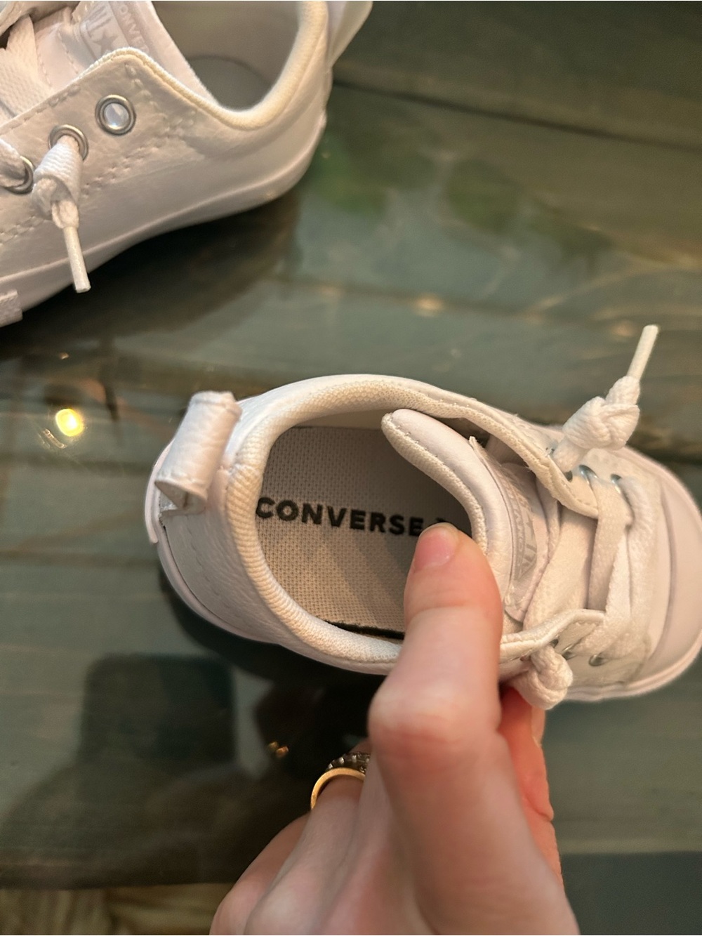 Converse Classic White Canvas Toddler Baby Sneakers - Picture 3 of 4